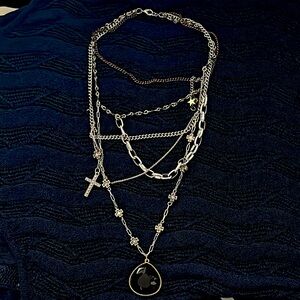 Handmade Vintage Style Grunge Overlay Necklace